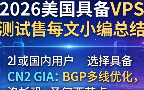 美国VPS测评，实测体验与数据对比，美国VPS哪个好用？