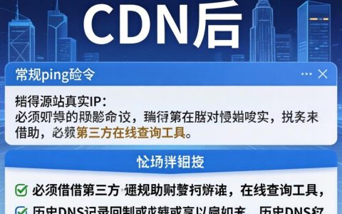 用了cdn怎么查ip，cdn隐藏真实ip怎么查