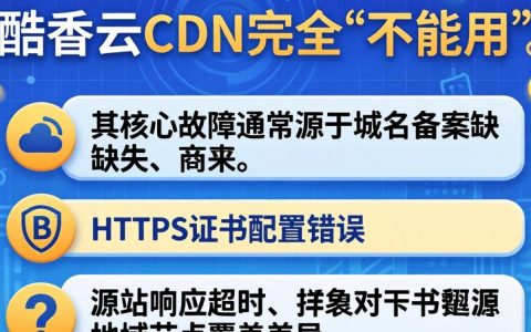 酷番云cdn不能用怎么办，cdn加速服务故障排查