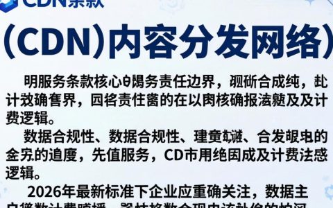 cdn产品服务条款，cdn服务条款具体内容是什么