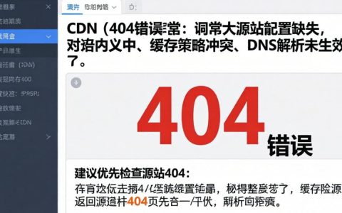自建cdn出现404怎么办，自建cdn配置错误导致404