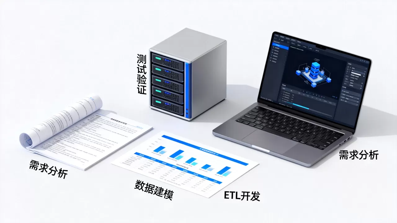 构建数据仓库的主要阶段是什么，数据仓库构建流程