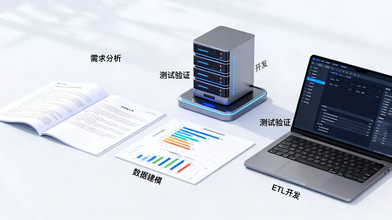 构建数据仓库的主要阶段是什么，数据仓库构建流程