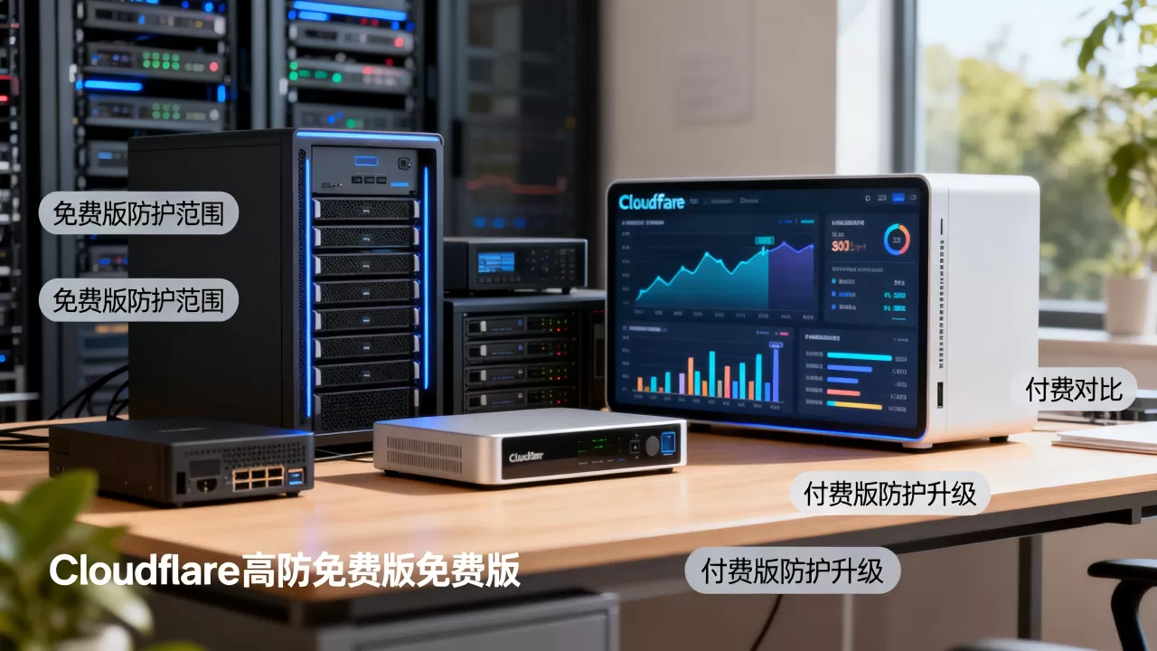 Cloudflare高防免费版和付费版防护差多少,免费版高防够用吗 Cloudflare高防免费版和付费版防护差多少,免费版高防够用吗
