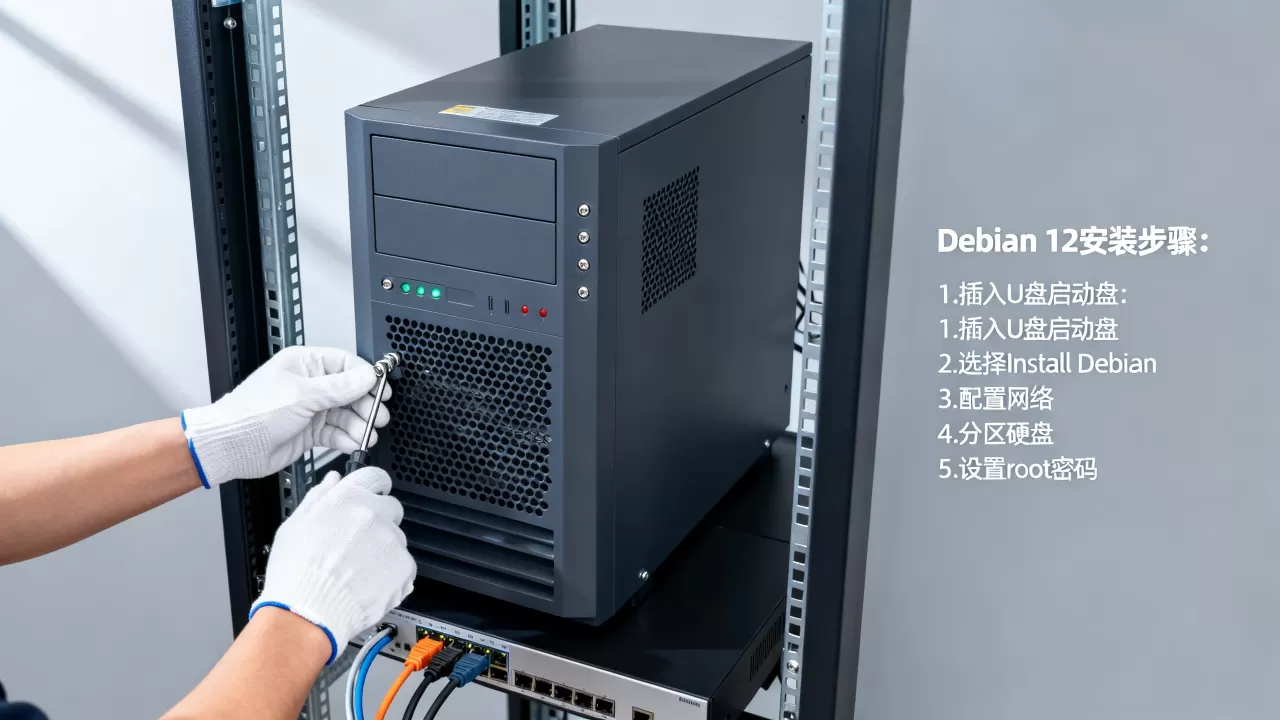 美国西雅图大宽带服务器如何安装Debian 12?Linux系统安装教程 美国西雅图大宽带服务器如何安装Debian 12?Linux系统安装教程