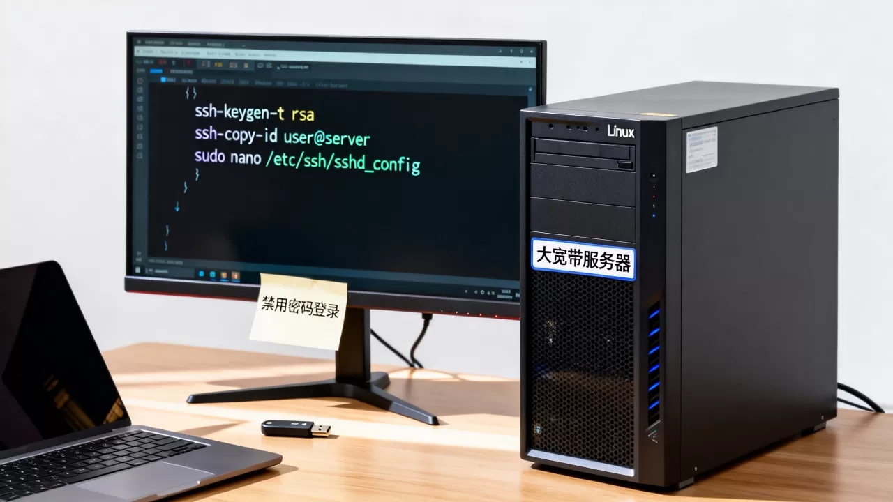 大宽带服务器如何配置SSH密钥登录禁用密码?Linux服务器SSH密钥登录设置教程 大宽带服务器如何配置SSH密钥登录禁用密码?Linux服务器SSH密钥登录设置教程