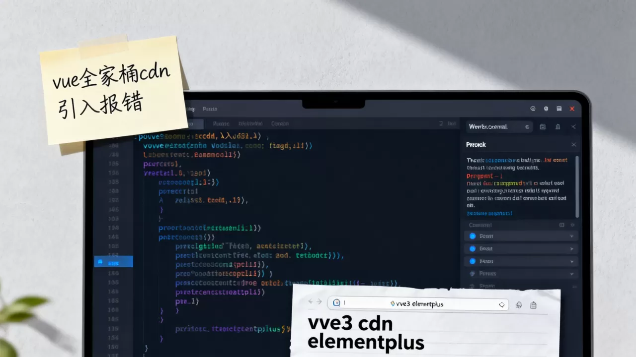 vue全家桶cdn引入报错怎么办？vue3如何使用cdn引入elementplus