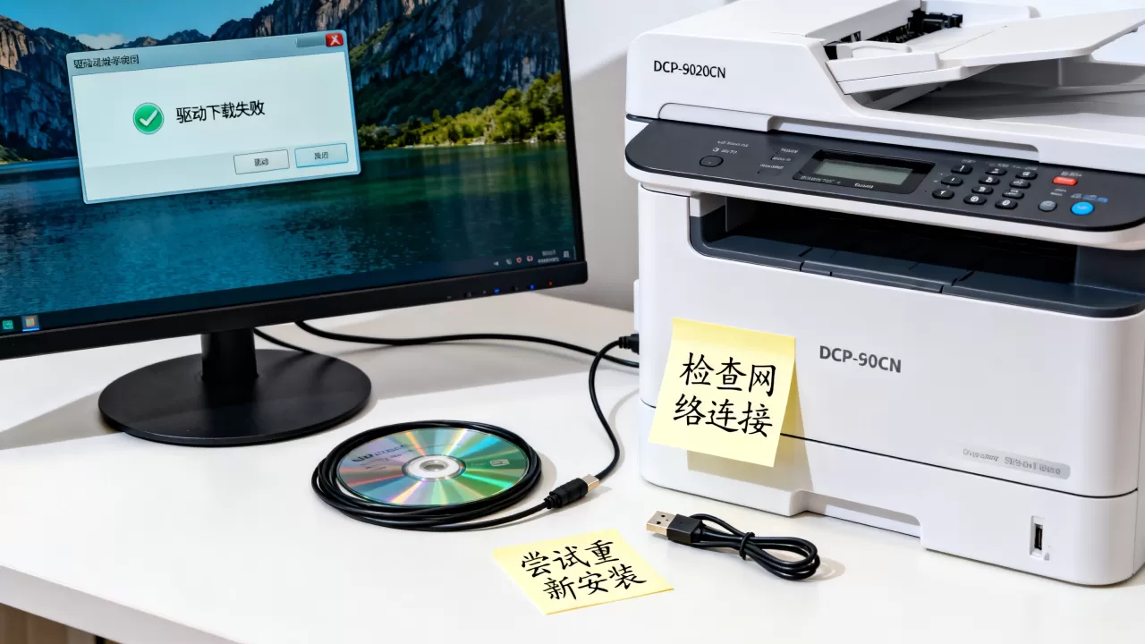 dcp-9020cdn驱动下载失败怎么办？打印机驱动怎么安装