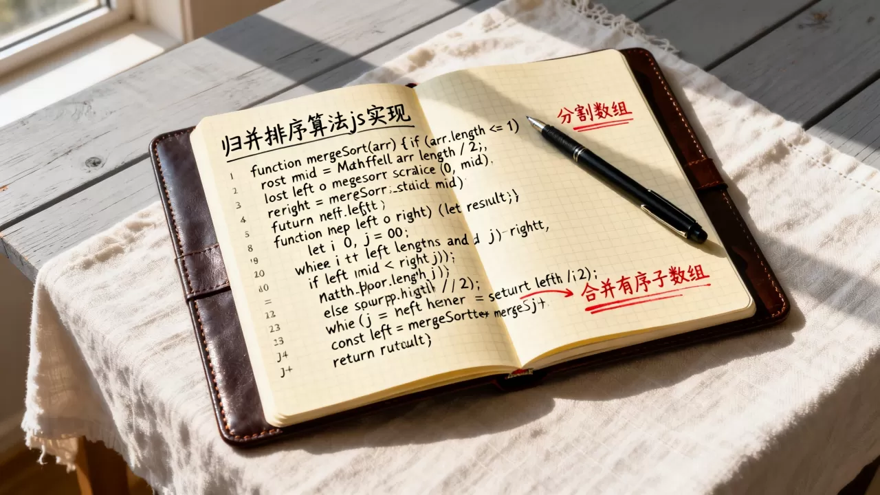 归并排序算法js怎么实现?js归并排序代码示例 归并排序算法js怎么实现?js归并排序代码示例