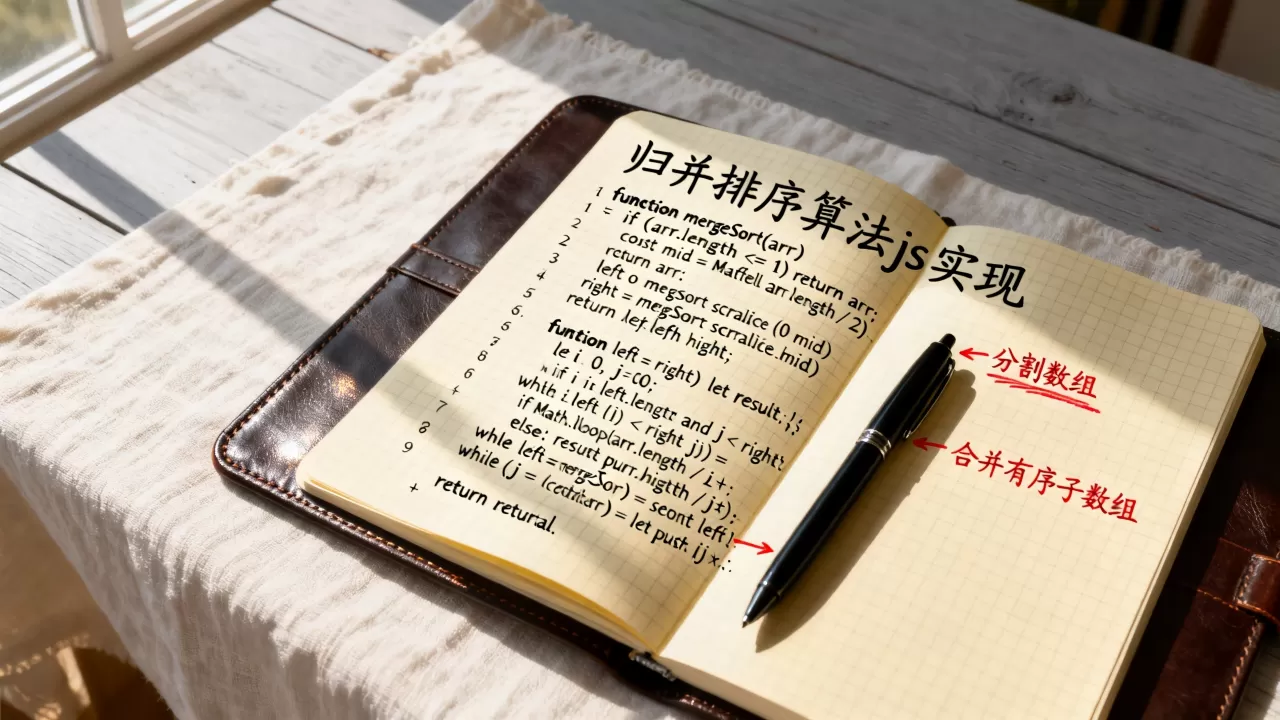 归并排序算法js怎么实现?js归并排序代码示例 归并排序算法js怎么实现?js归并排序代码示例