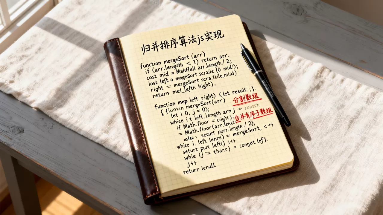 归并排序算法js怎么实现?js归并排序代码示例 归并排序算法js怎么实现?js归并排序代码示例