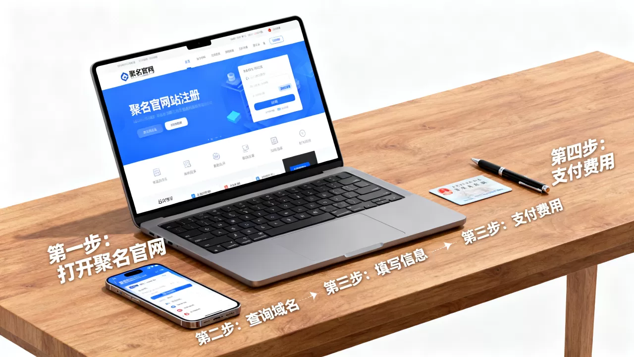 个人怎么在聚名注册域名？域名注册流程及费用详解