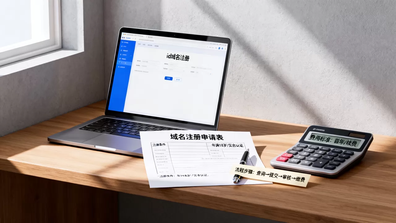 个人注册id域名需要什么条件？id域名注册流程及费用详解