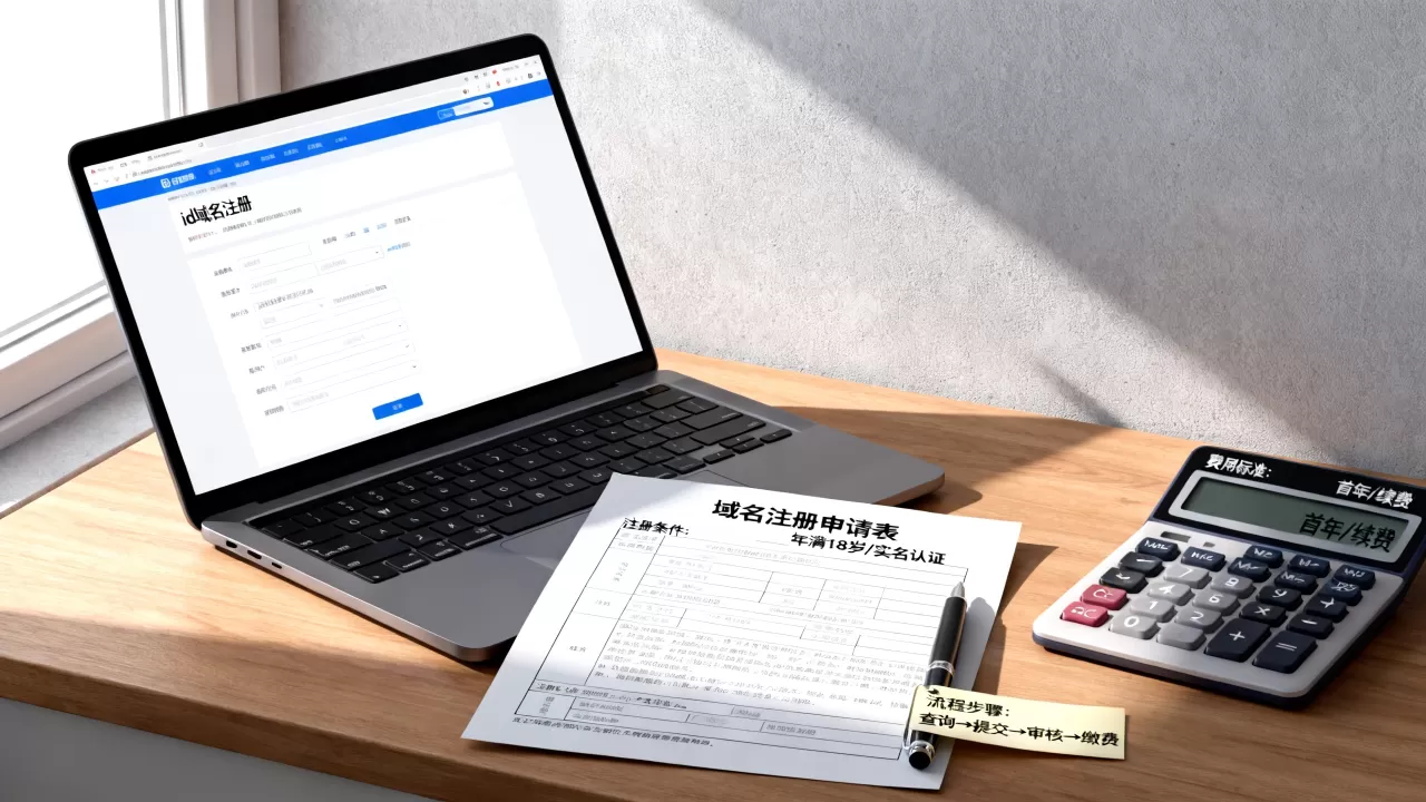 个人注册id域名需要什么条件？id域名注册流程及费用详解