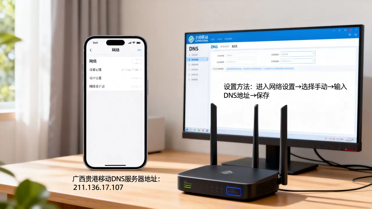 广西贵港移动DNS服务器地址是多少?移动DNS设置方法 广西贵港移动DNS服务器地址是多少?移动DNS设置方法
