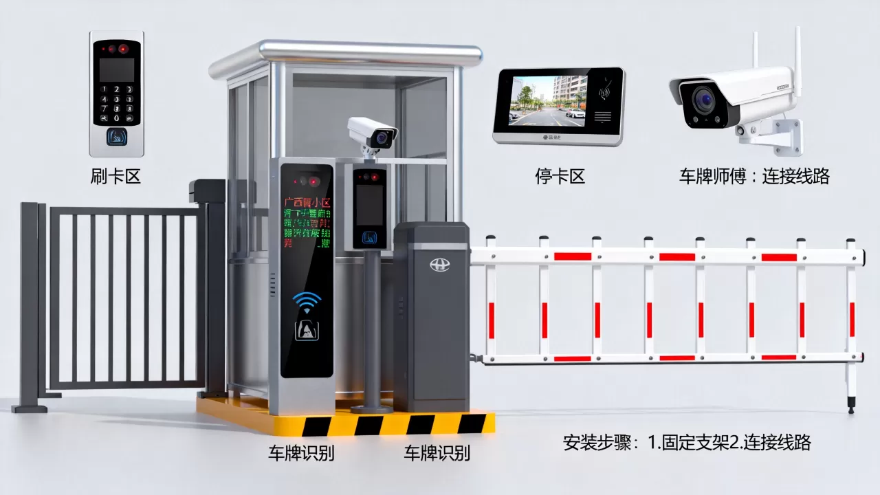 广西智能门禁考勤停车怎么用？广西小区门禁系统安装多少钱