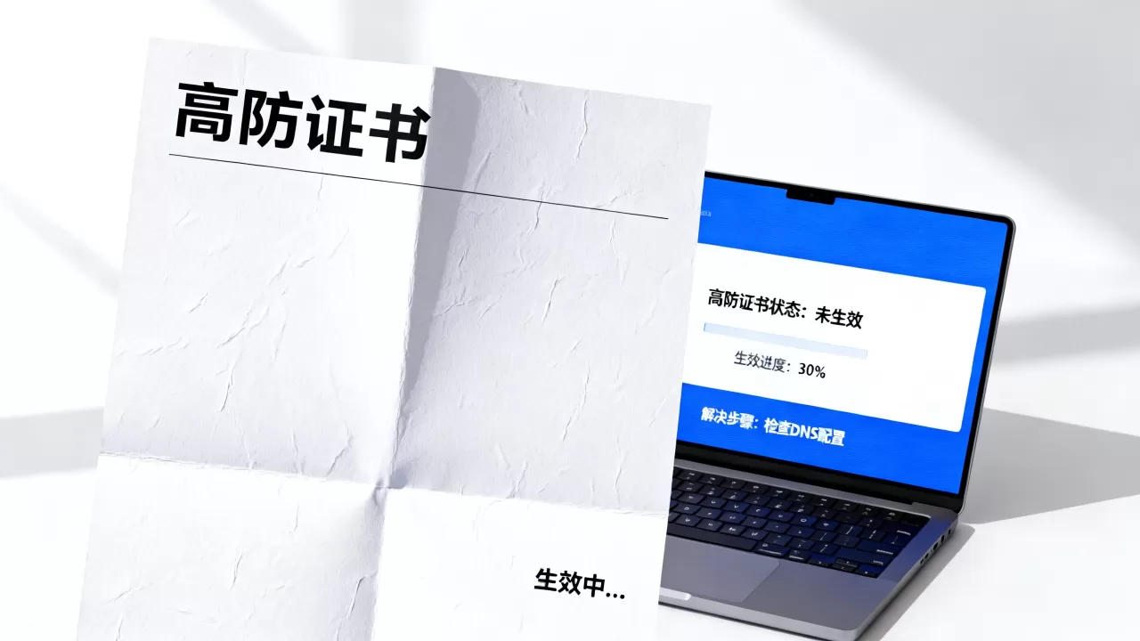 高防证书为何未生效?高防证书生效慢怎么解决 高防证书为何未生效?高防证书生效慢怎么解决
