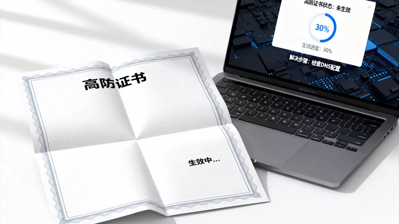 高防证书为何未生效?高防证书生效慢怎么解决 高防证书为何未生效?高防证书生效慢怎么解决