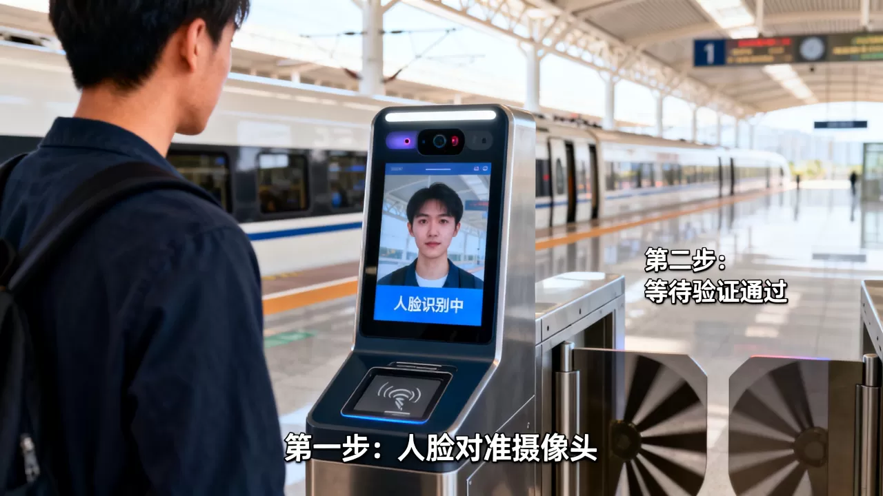 高铁人脸识别闸机怎么刷脸？坐高铁刷脸进站流程