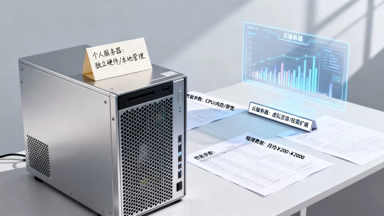 个人服务器和云服务器区别？云服务器租用费用多少