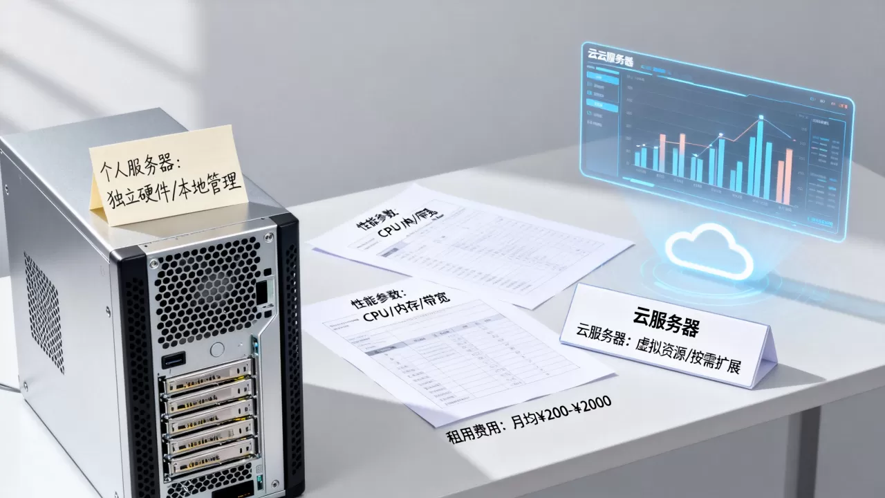 个人服务器和云服务器区别？云服务器租用费用多少