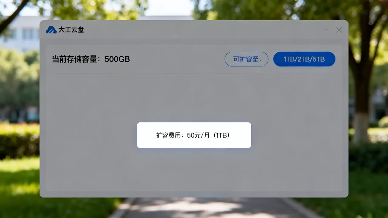 大工云盘存储容量如何扩容?大工云盘扩容费用是多少 大工云盘存储容量如何扩容?大工云盘扩容费用是多少