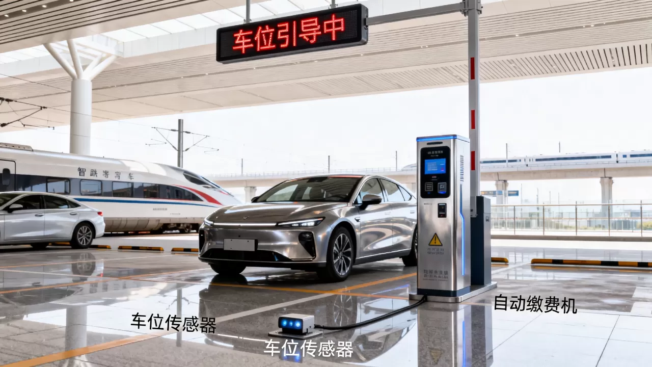 高铁站智慧停车场怎么解决?智能停车系统解决方案 高铁站智慧停车场怎么解决?智能停车系统解决方案