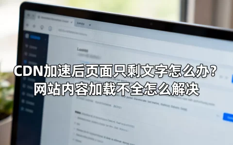 CDN加速后页面只剩文字怎么办？网站内容加载不全怎么解决