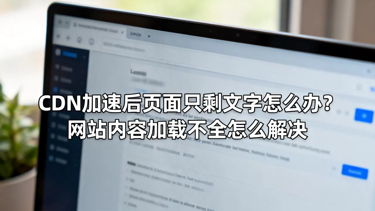CDN加速后页面只剩文字怎么办?网站内容加载不全怎么解决 CDN加速后页面只剩文字怎么办?网站内容加载不全怎么解决