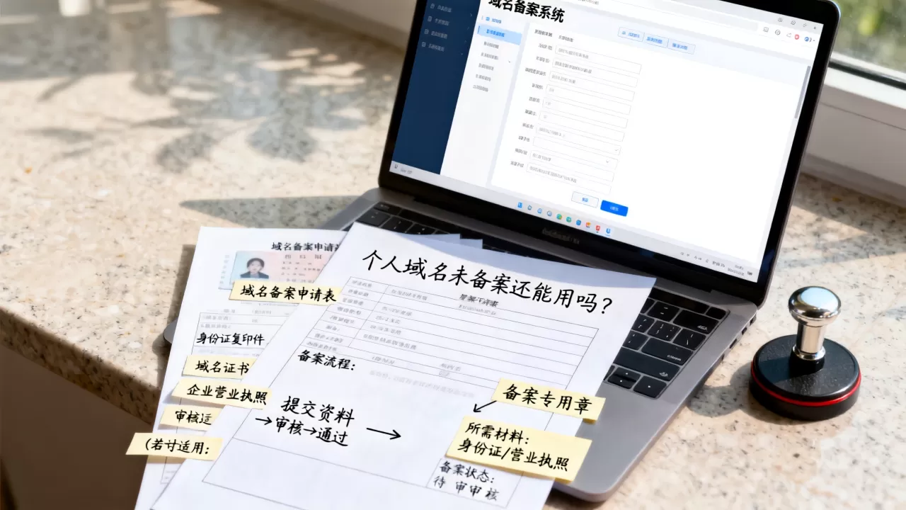 个人域名未备案还能用吗？域名备案流程及所需材料