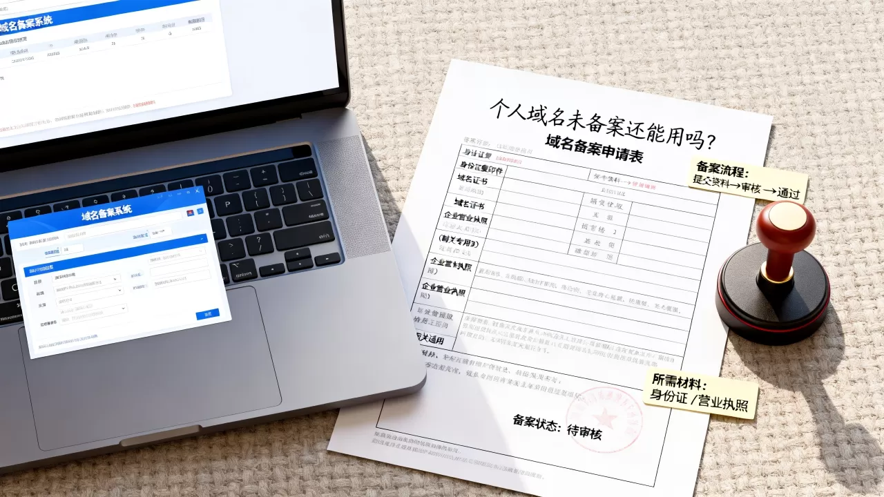 个人域名未备案还能用吗？域名备案流程及所需材料