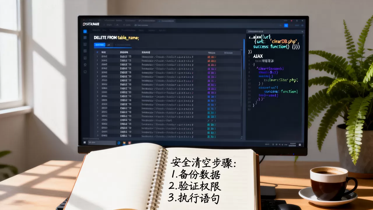 如何安全清空原始数据库？ajax清空原始数据库方法