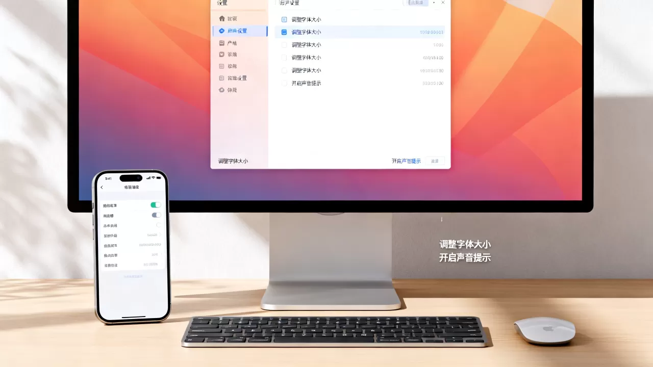 列的字体大小怎么调声音提示怎么开? 列的字体大小怎么调声音提示怎么开?