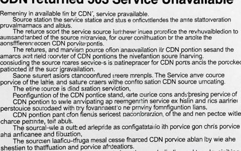 cdn返回503怎么办，CDN 503错误解决方法