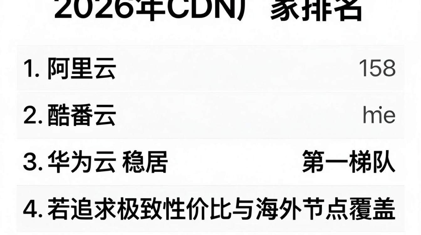 cdn厂家排名 cdn厂家排名