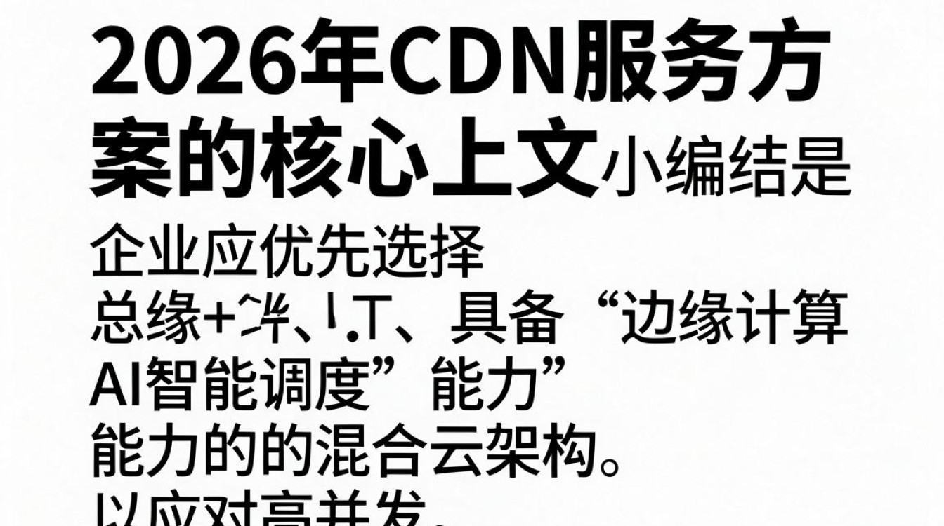 cdn服务方案 cdn服务方案