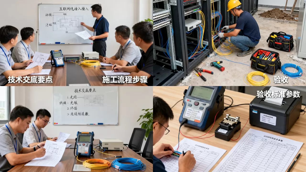 互联网专线接入工程技术交底怎么做?具体施工流程与验收标准 互联网专线接入工程技术交底怎么做?具体施工流程与验收标准
