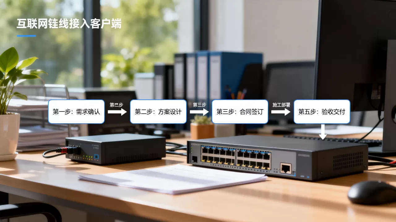 互联网专线接入客户端流程图是怎样的?如何办理企业宽带专线 互联网专线接入客户端流程图是怎样的?如何办理企业宽带专线