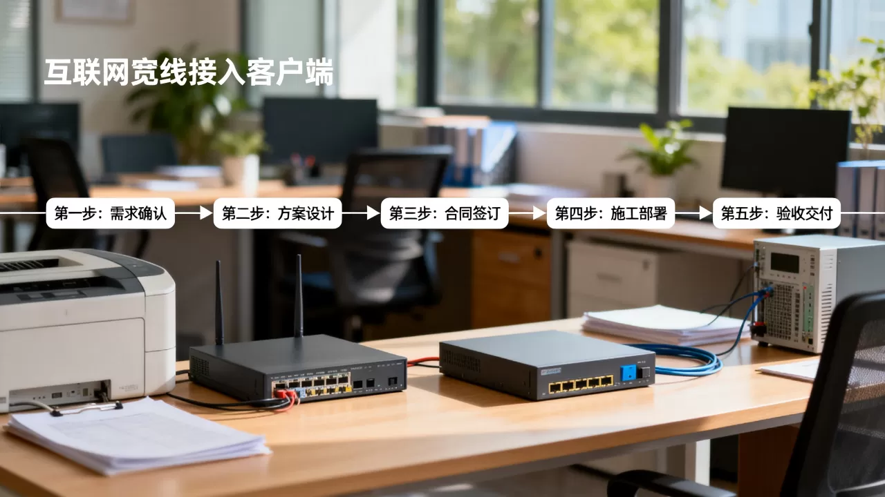 互联网专线接入客户端流程图是怎样的?如何办理企业宽带专线 互联网专线接入客户端流程图是怎样的?如何办理企业宽带专线