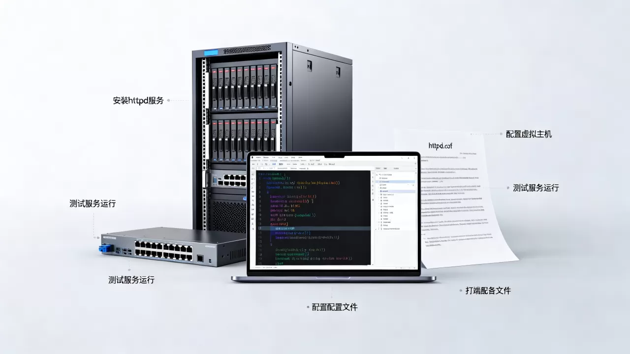 httpd文件服务器怎么搭建？httpd配置虚拟主机详细教程