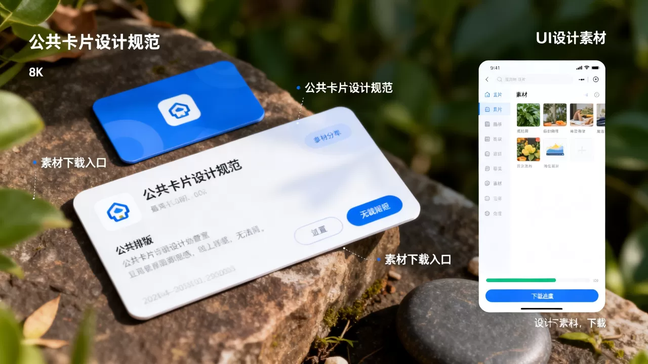app界面模板公共卡片怎么设计？UI设计素材哪里下载