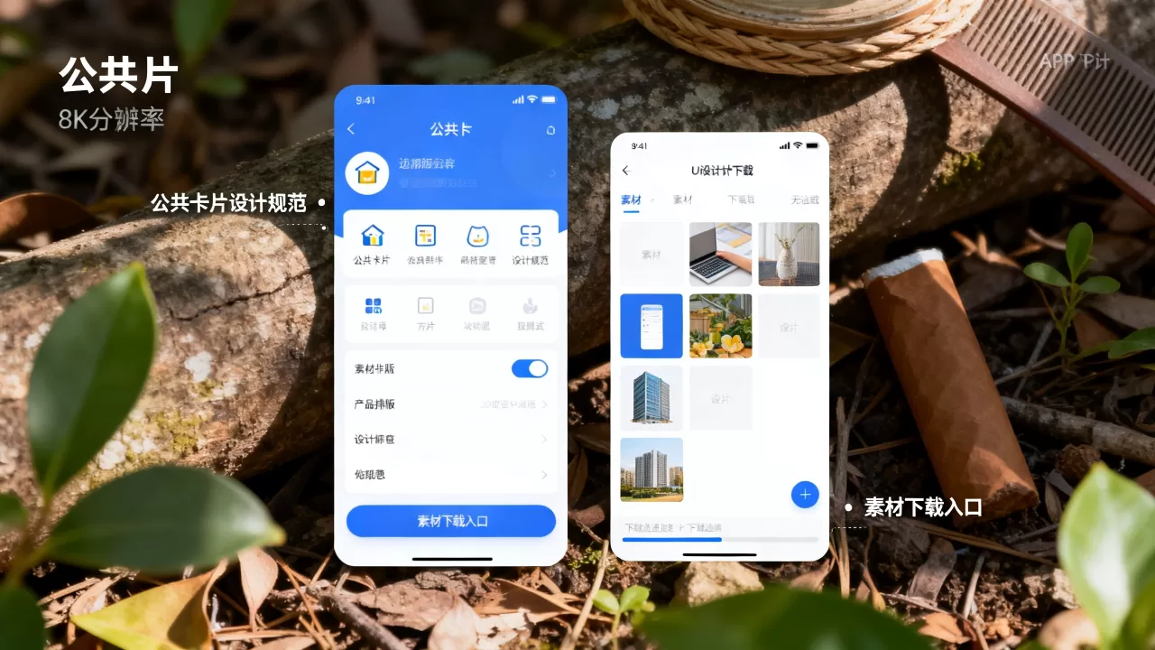 app界面模板公共卡片怎么设计？UI设计素材哪里下载