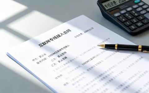 互联网专线接入合同模板怎么签？企业办理专线资费是多少
