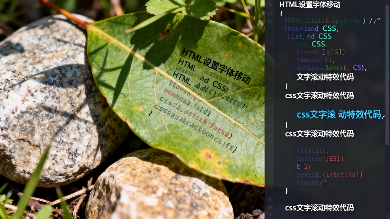 HTML设置字体如何移动?css文字滚动特效代码 HTML设置字体如何移动?css文字滚动特效代码
