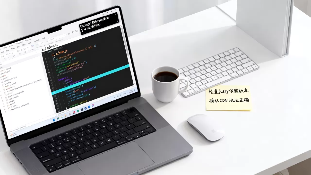 hui.admin.js报错怎么解决？前端后台管理系统常见bug修复