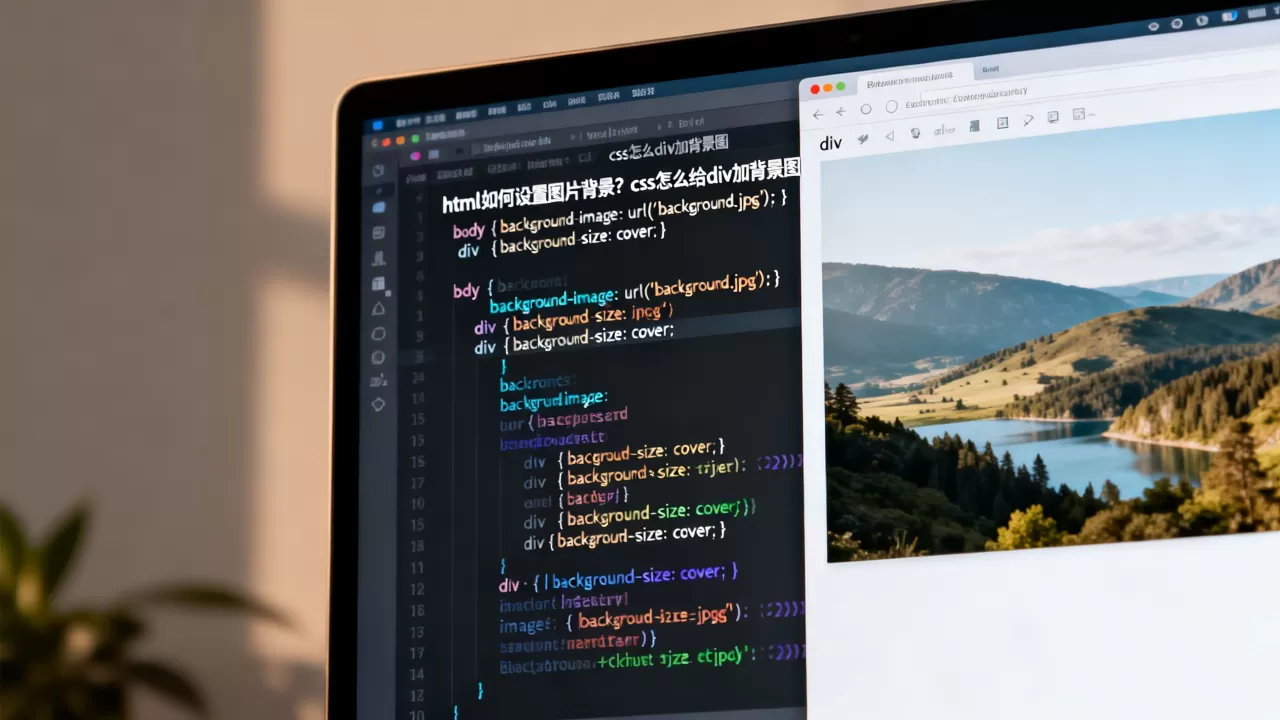 html如何设置图片背景？css怎么给div加背景图