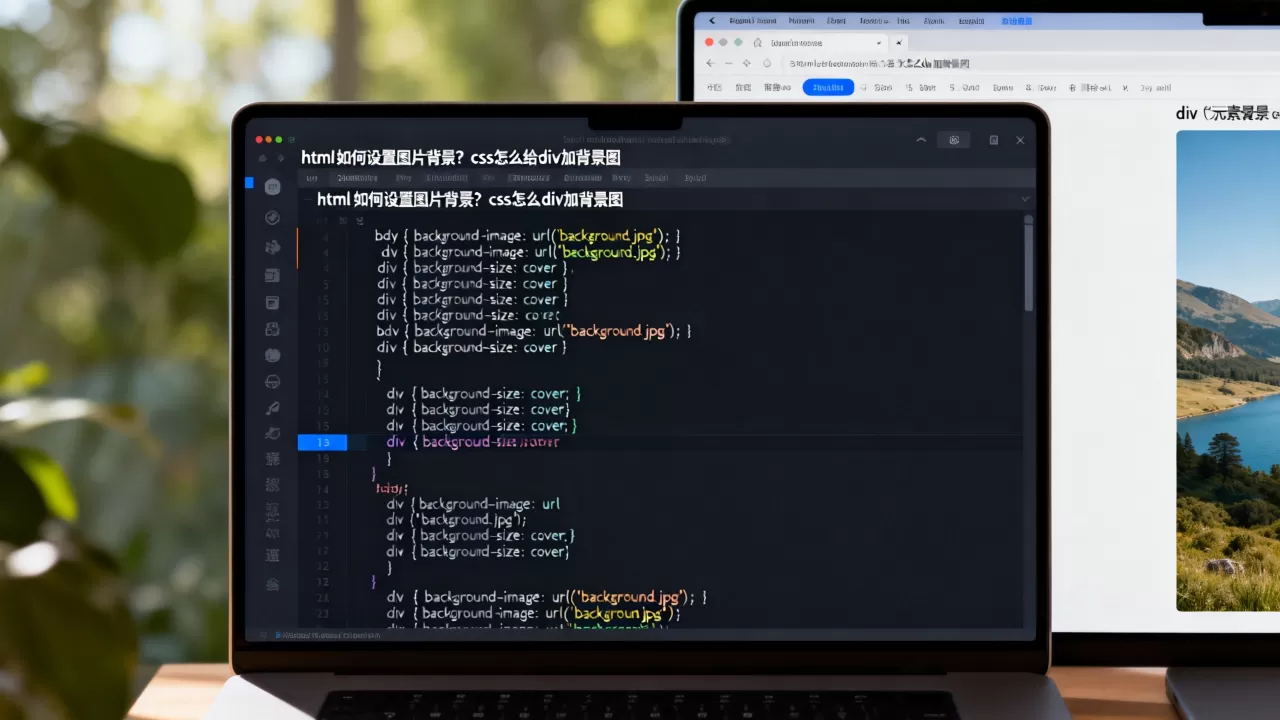html如何设置图片背景？css怎么给div加背景图