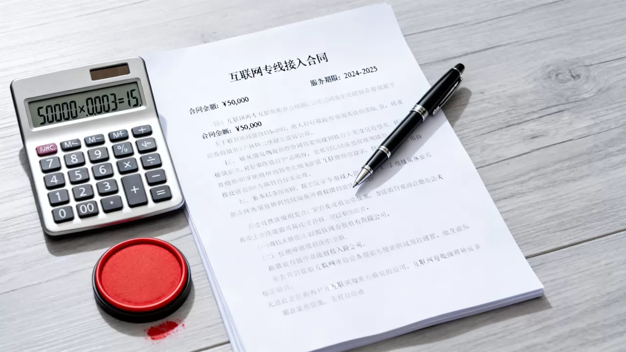 互联网专线接入合同需要交印花税吗，互联网专线印花税怎么算