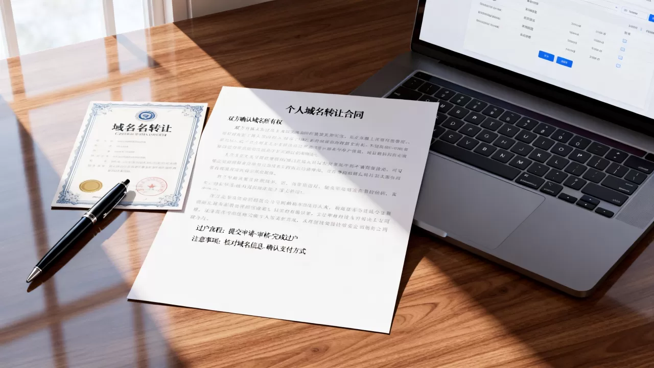 个人域名转让合同怎么签？域名过户流程及注意事项