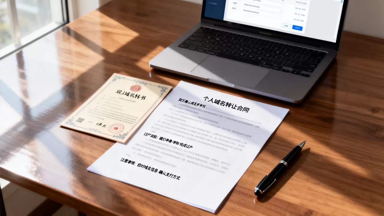 个人域名转让合同怎么签？域名过户流程及注意事项